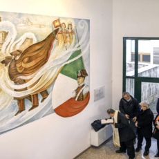 Carabinieri nella tormenta a Feltre